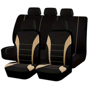 Universal Car Seat Cover Set 9pcs Black Gray Red Blue Cushions Auto Accessories