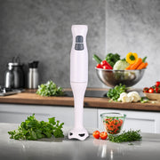 Electric Immersion Hand Blender Stainless Steel 2-Speed Mixer Chopper Ice Crushing