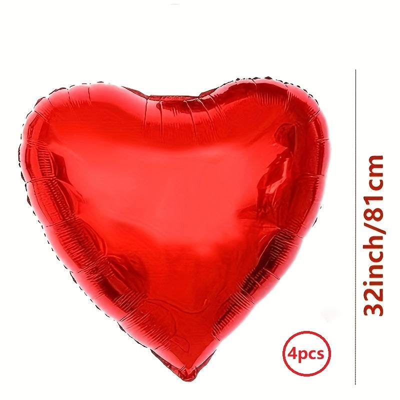 Large Red Heart Balloons for Valentine's Day and Anniversary Parties