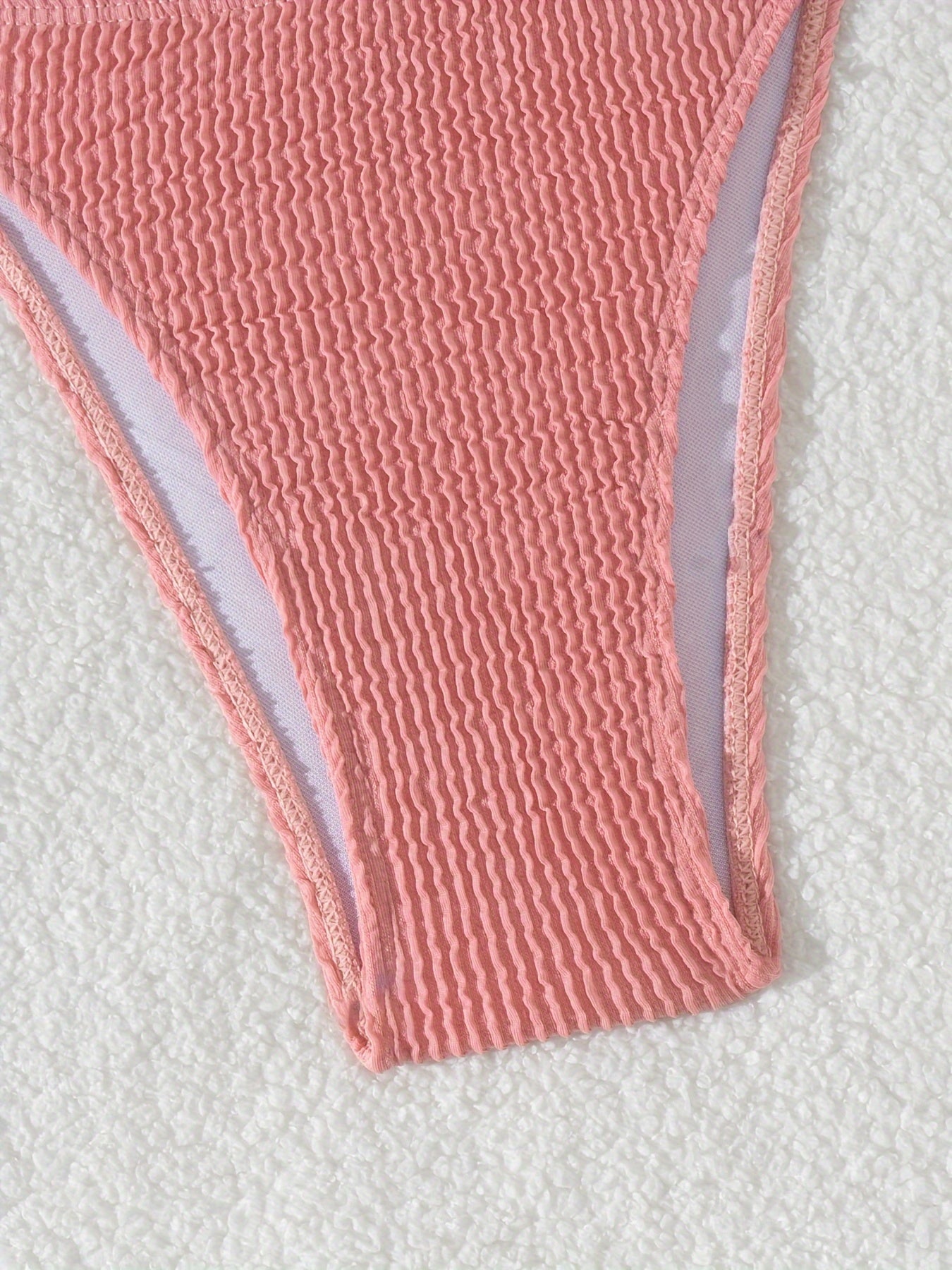 Купальник с высоким вырезом и V-образным вырезом для женщин, однотонный, из спандекса и полиэстера, для плавания и йоги