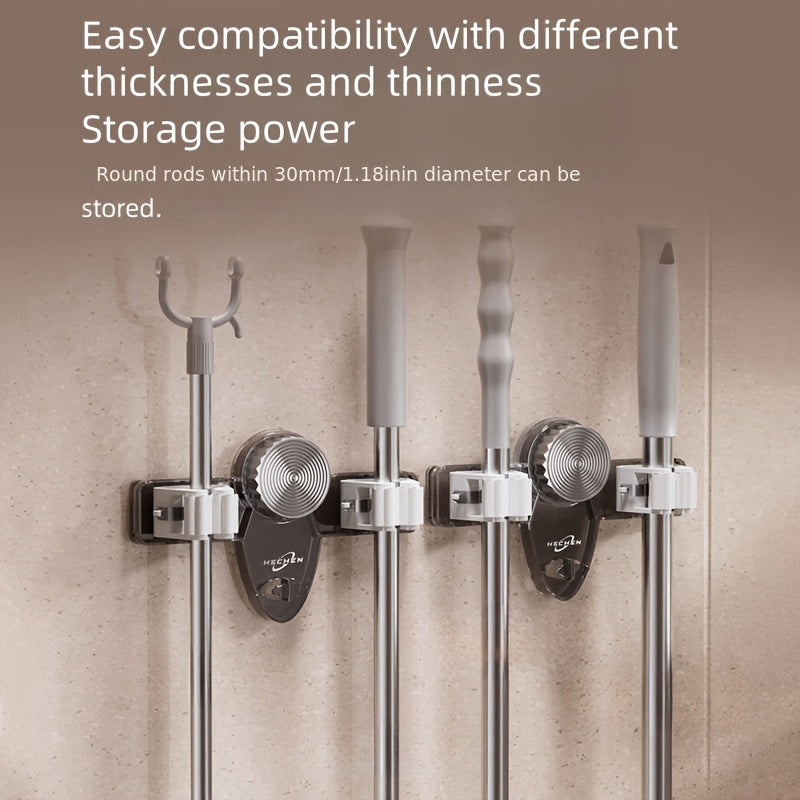 Uy hammomi uchun vakuum so'rish plitkasi bilan mopa ushlagich - olib tashlanadigan va burgusiz, ikkita klip bilan