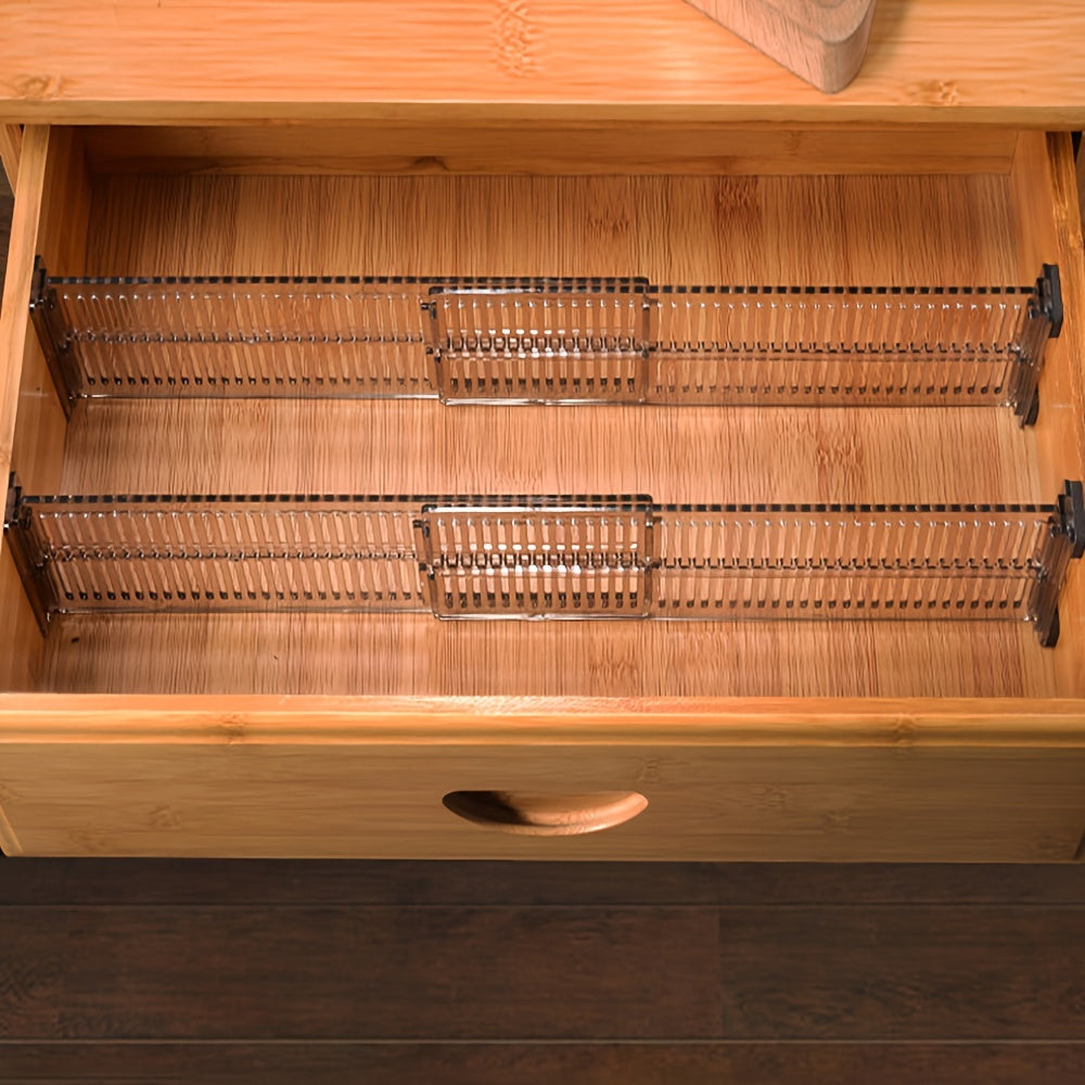Adjustable Drawer Dividers for Underwear and Socks Non-Slip Space-Saving Storage Organizer