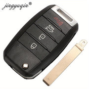 Flip Remote Key Shell Black ABS Car Fob Housing Replacement for SUV Sedan