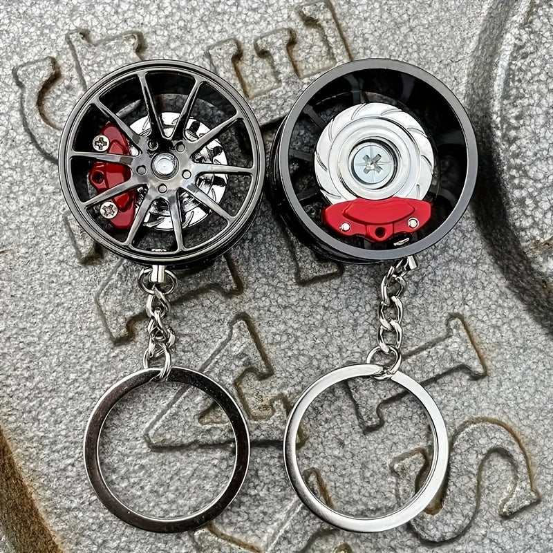 Брелок для автолюбителей с вращающимся на 360° тормозным суппортом, подарок для автоклуба