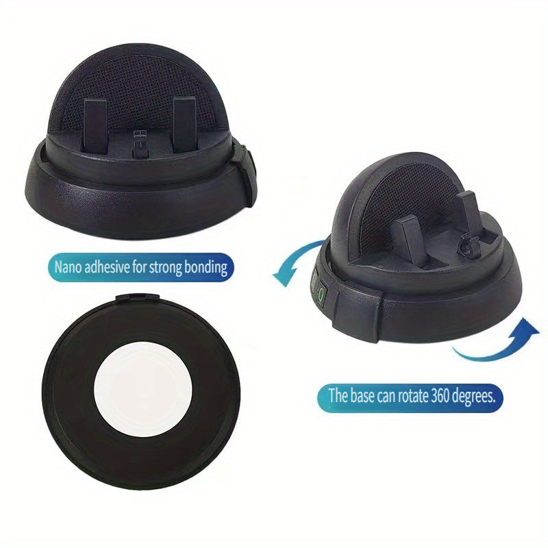 Car Dashboard Phone Holder ABS Material Rotatable Waterproof with Parking Number Plate