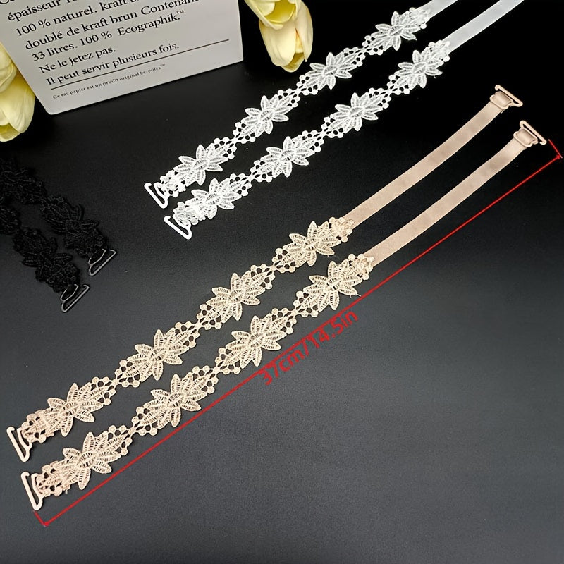 Polyester Plaid Bra Shoulder Strap Replacements 3 Pieces