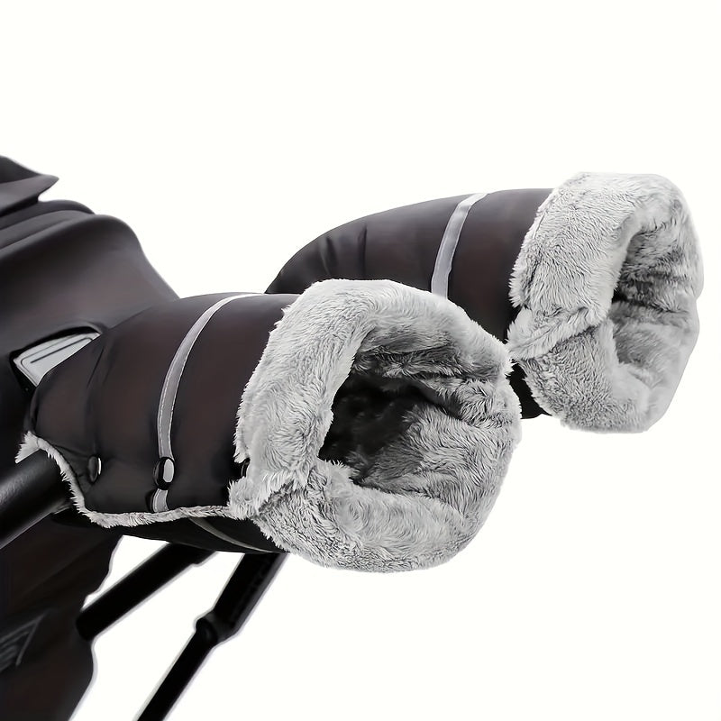 Kids' Winter Gloves Waterproof Fleece-Lined Reflective Gloves for Cold Weather