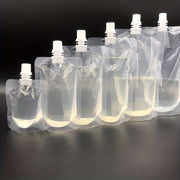 Set of 10 Disposable Beverage Pouches Stand-Up Liquid Yogurt Milk Containers