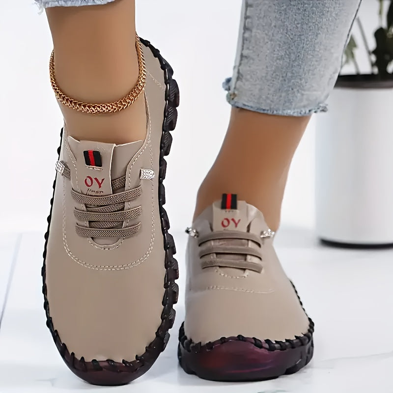 Women's Casual Slip-On Sneakers Low Top Non-Slip PU Sole in Multiple Colors