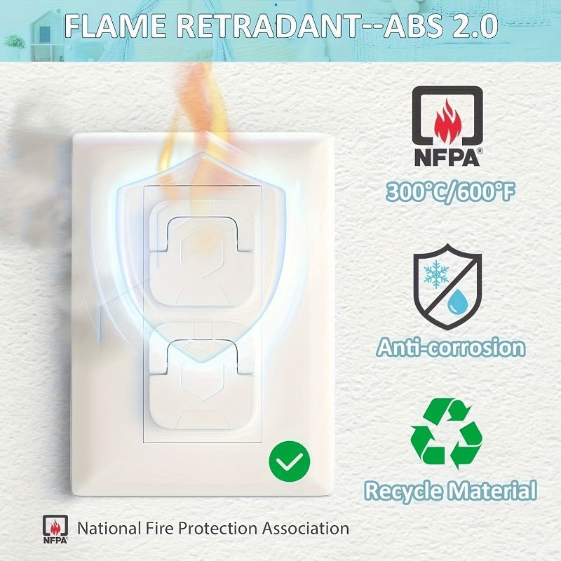 15-Pack Plastic Outlet Covers Child Safety Electric Plug Protectors