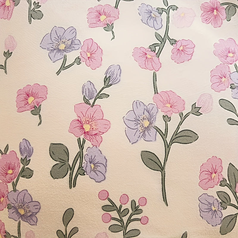 Modern Floral Hypoallergenic Pillowcase Deep Pocket Breathable Polyester for Dorms and Bedrooms