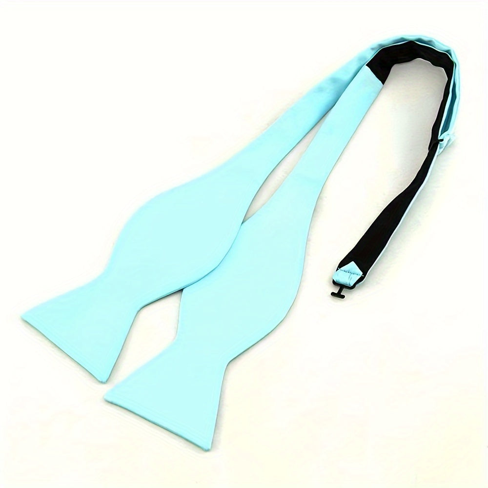 Men's Bow Tie for Weddings and Formal Events Black Satin Adjustable Accessory