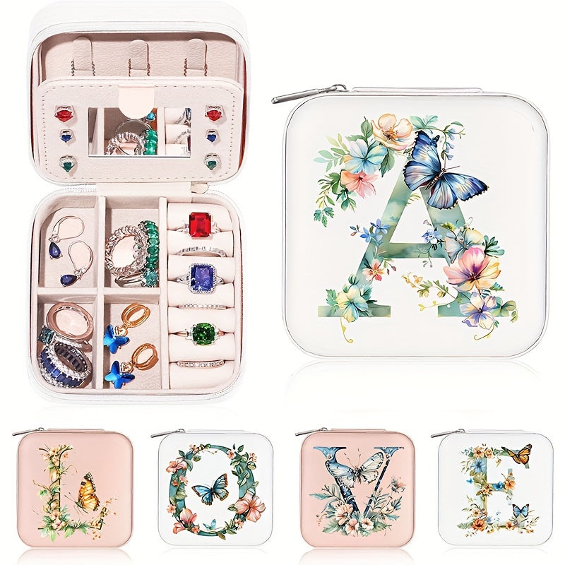 Yolgʻon charm bilan shaxsiylashtirilgan alfavitli flip-top bilan qoplangan, soʻzma-soʻz qoplangan va taqinchoqlarni saqlash uchun quti