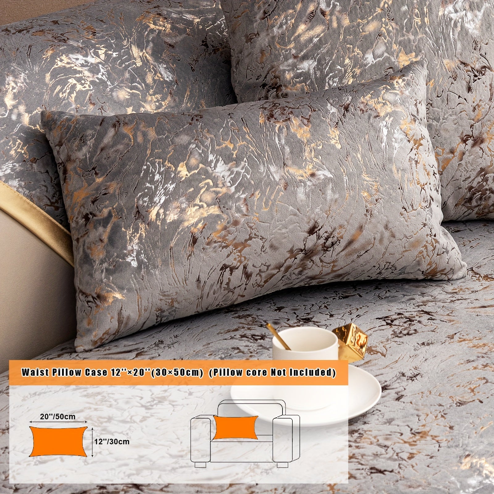 Европейский стиль чехол для дивана, универсальный чехол для всех сезонов с чехлом для подушки и защитным чехлом для подушек дивана. Подходит для различных комнат и домашнего декора.