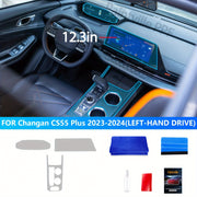 Protector de pantalla para coche interior de TPU, película resistente a arañazos de 8.5 mil para navegación