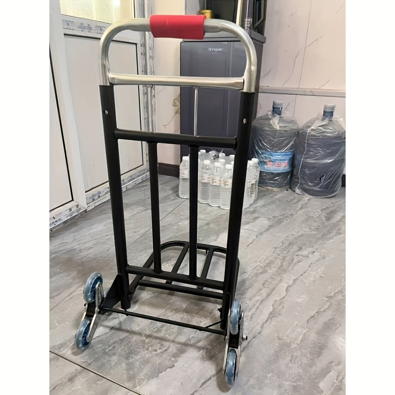 Durable Folding Hand Truck with Rubber Wheels for Moving and Climbing Stairs