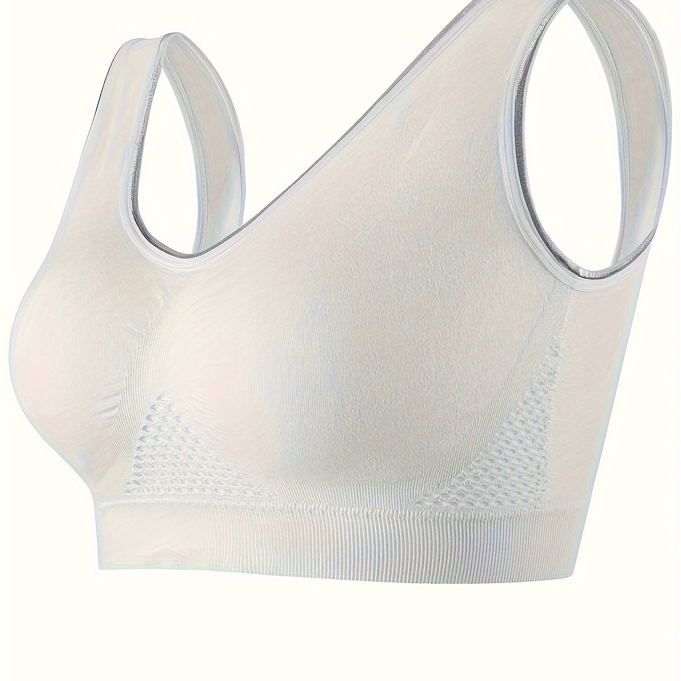 Women's Sports Bra Seamless Breathable Mesh Plus Size Workout Yoga Gym