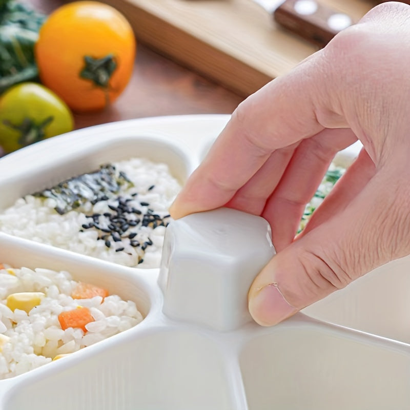 Japanese Rice and Vegetable Sushi Mold Set for Making Six Shapes and Bento Boxes
