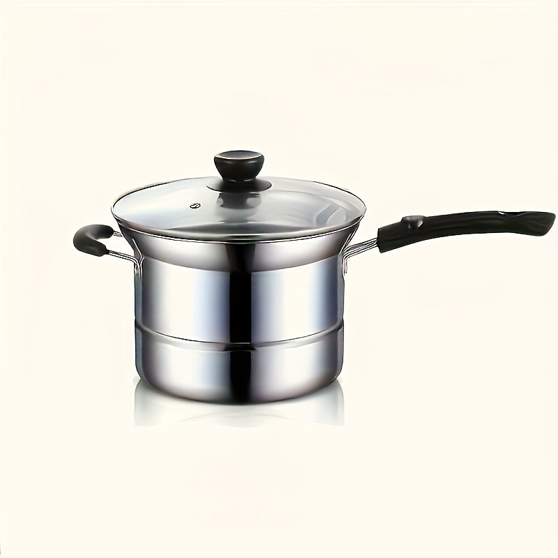 Stainless steel soup pot with lid strainer versatile kitchenware 70cm