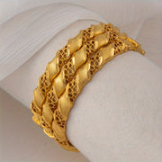 Women’s Copper Open Cuff Bangle Bracelet Adjustable Jewelry for Daily Wear and Occasions