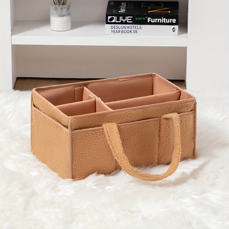 Ko'p funksiyali pampers caddy tashkilotchisi - O'zgarish stoli uchun ajoyib, bolalar saqlash qutisi, tozalash uskunasi tutqichi bilan, ideal chaqaloq to'y sovg'asi, qulay bolalar xonasi va avtomobil aksessuar.