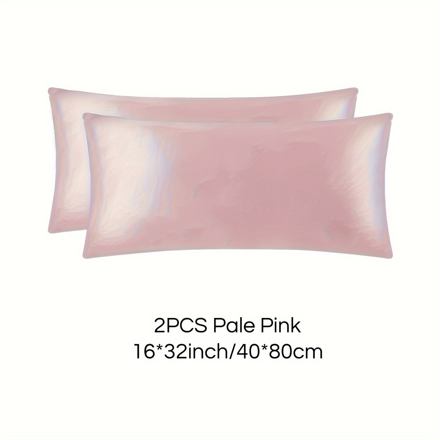 Set of 2 Mulberry Silk Pillowcases Hypoallergenic Satin Weave Solid Color Invisible Zipper Machine Washable Skin Hair Care