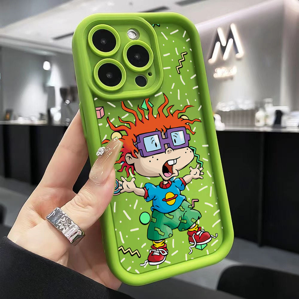 Rugrats Chuckie's Silicone Phone Case for iPhone Models with Lens Protection
