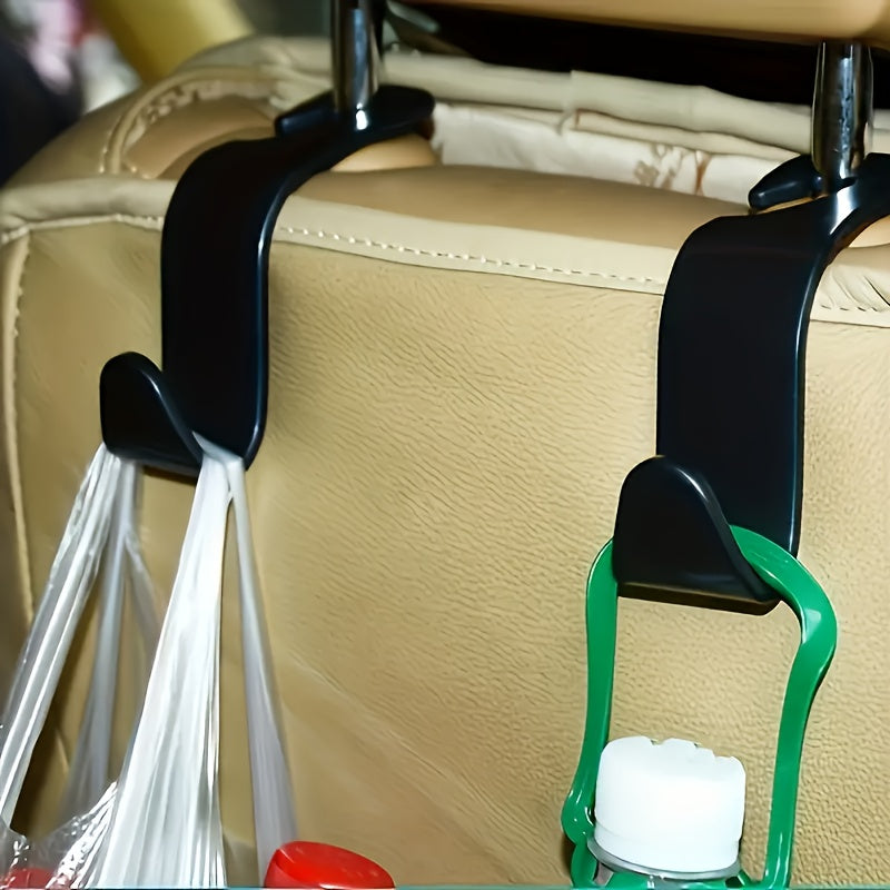 2pcs ABS Adhesive Car Hooks Concealed Rear Organizer Hangers for Handbags