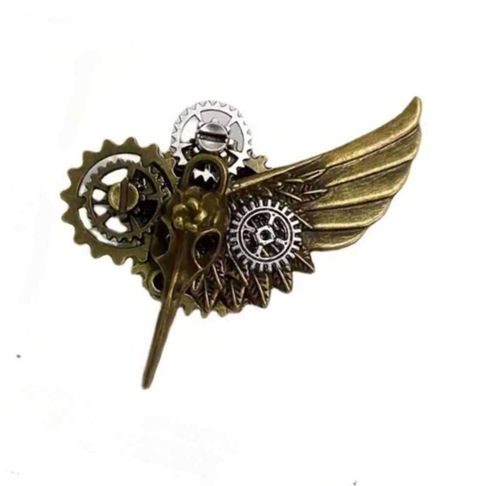 Rojdestvo Steampunk broshyasi, mexanik dizayni bilan plastmassa lapel pin, kiyim va aksessuarlar uchun