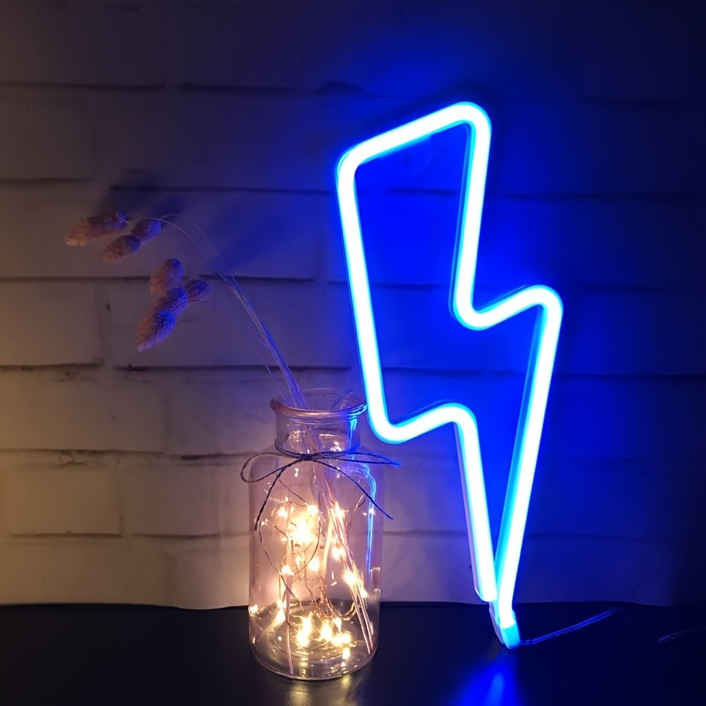 Letrero de neón azul con USB, alimentado por batería, decoración de pared para bares, fiestas, dormitorios y salas de juegos