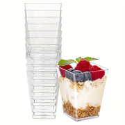 Pack de 50 vasos de postre de 5 oz para eventos de catering de mousse de fruta y helado