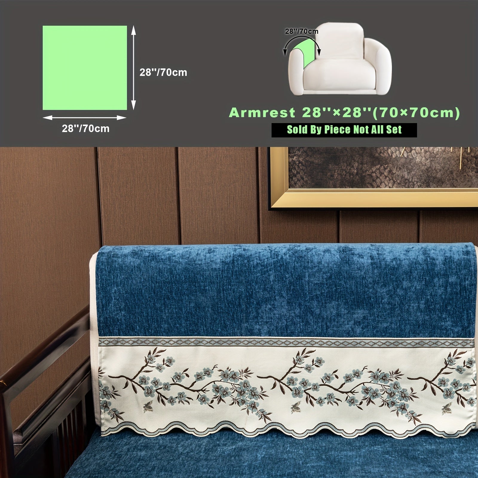 Чехол на диван с цветочным узором для всех сезонов с подушками и защитными чехлами для подушек для гостиной, спальни, офиса