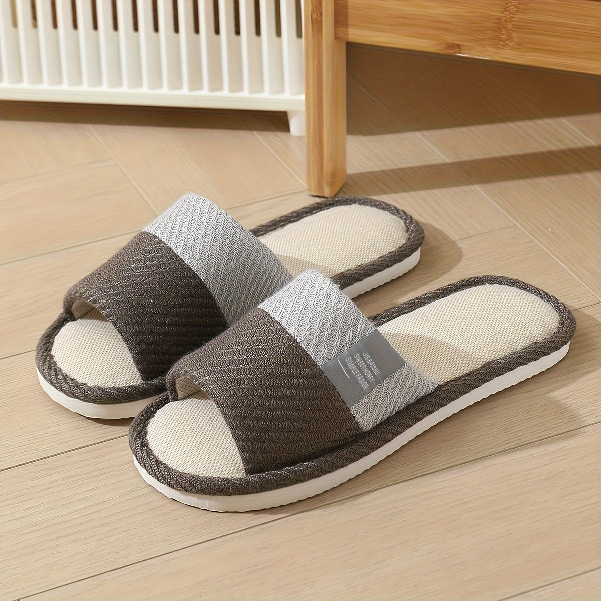 Women's Open-Toe Indoor Slippers Comfortable Home Footwear