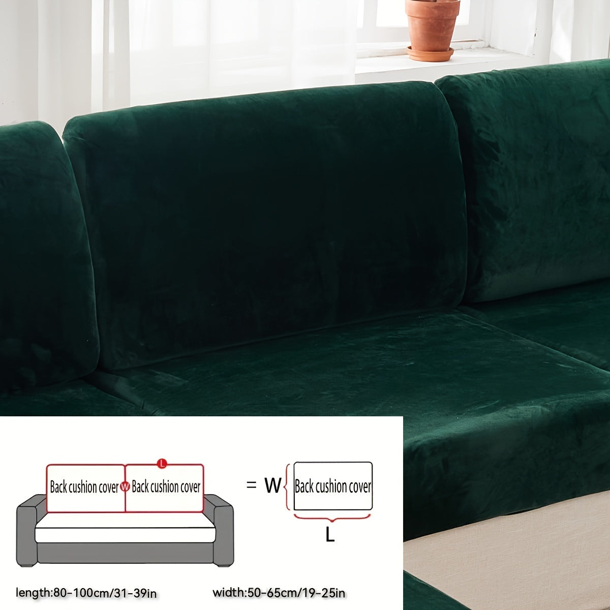 Velvet divan qopqog'i qishda issiqlik, changga chidamli, elastik, to'liq qamrov, sirpanishga qarshi, mushuk chizishiga chidamli