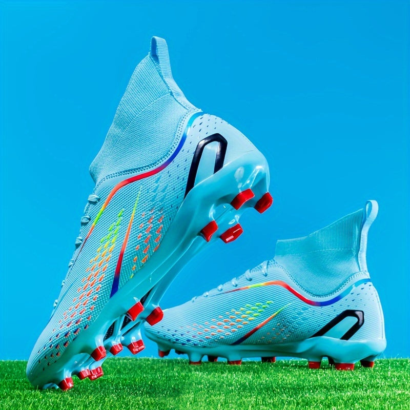 Lightweight All-Season High-Top Soccer Cleats for Training and Competition