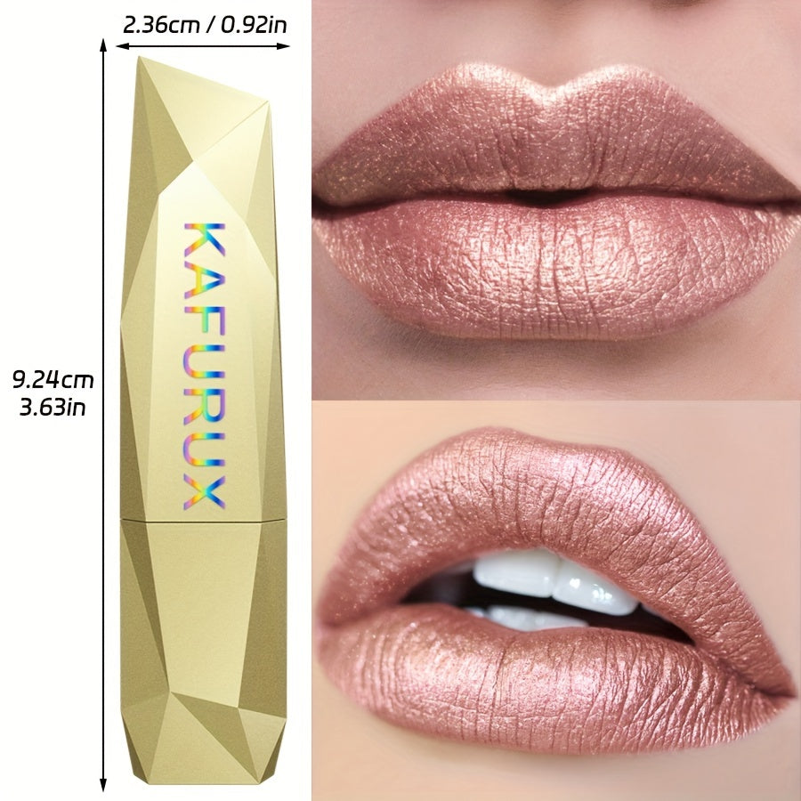 Women Pearlescent Lipstick Lip Gloss Hydrating High Color Non-Removable