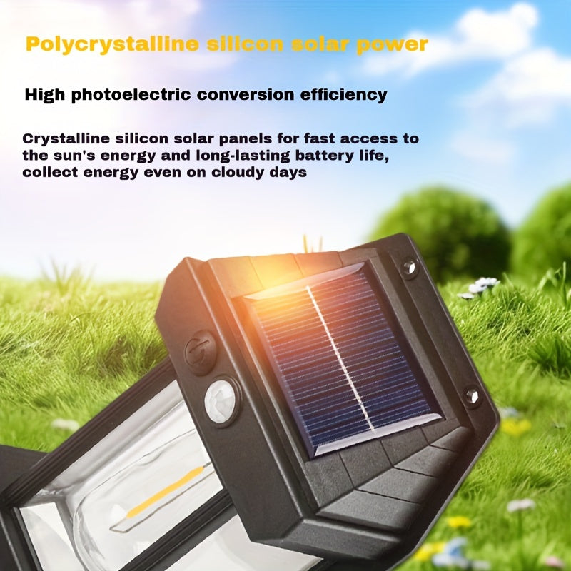 Luz de pared solar con sensor de movimiento y modos ajustables