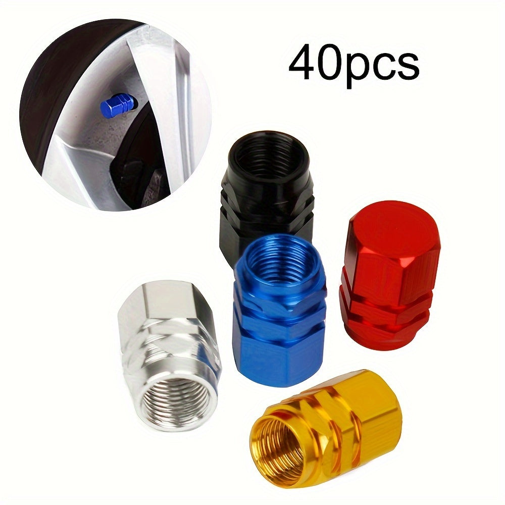 Tapones de válvula de aleación de aluminio para coche y bicicleta, duraderos, en 5 colores