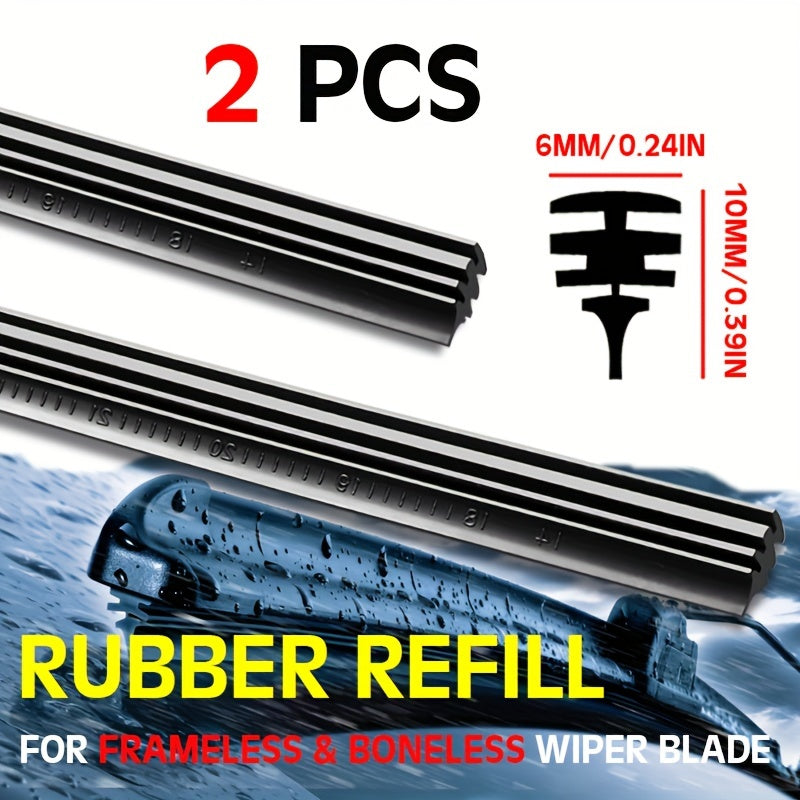 Paquete de 2 recambios de cuchillas de goma natural de 26-32 pulgadas, sin marco y sin hueso