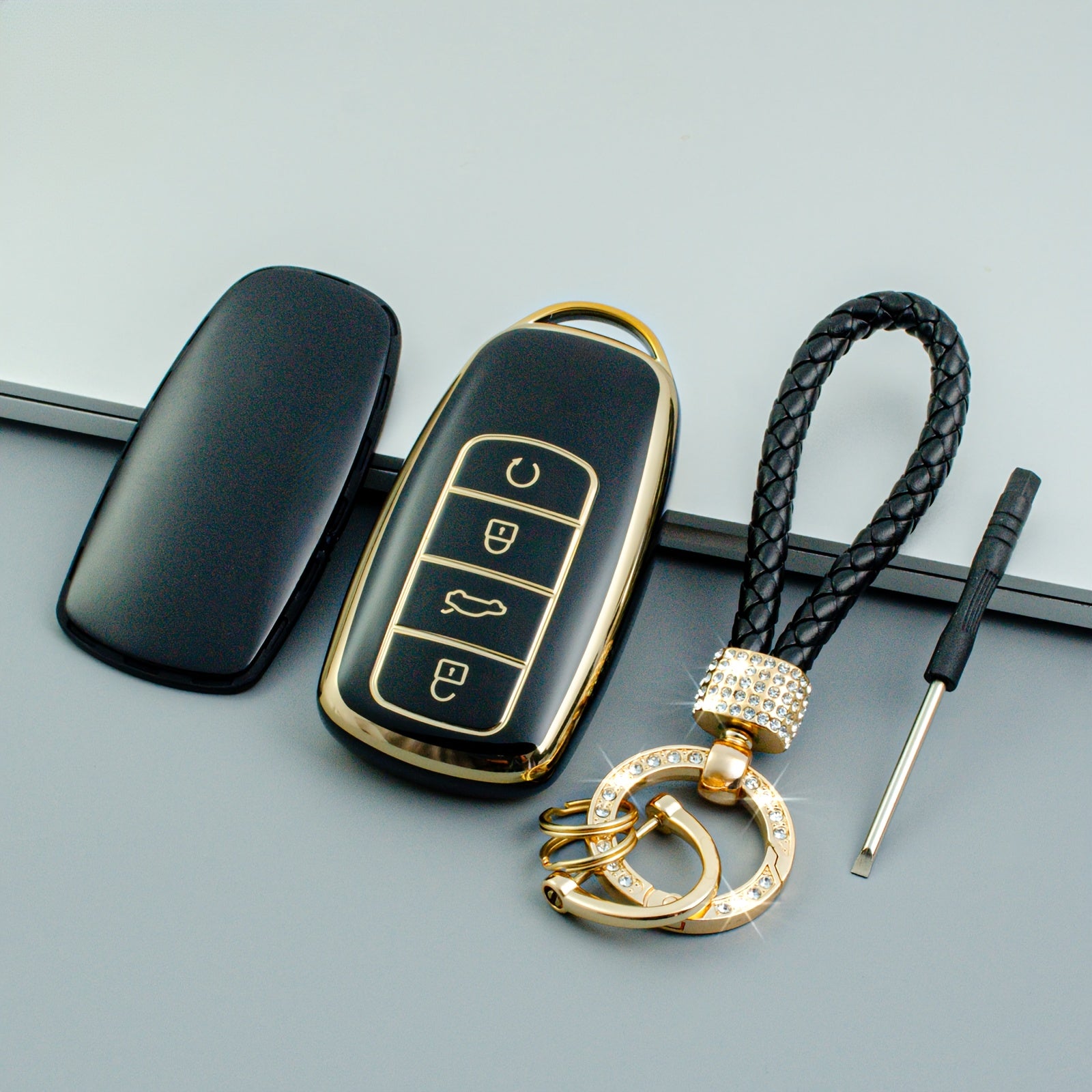 Soft TPU Key Fob Cover for Car Key Protector Compatible with Tigo 7/8 Plus C5