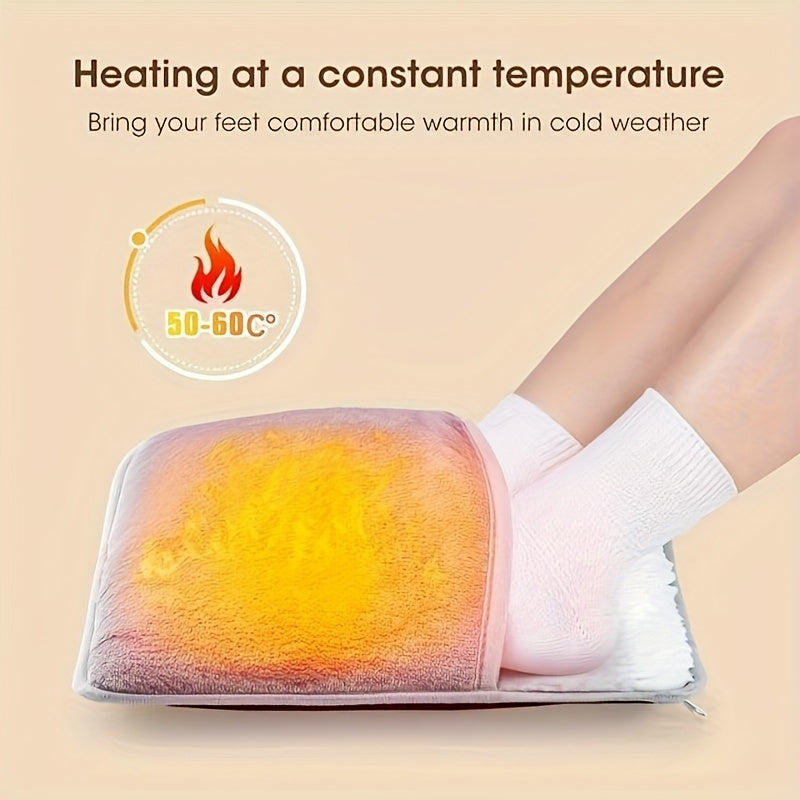 USB Heated Foot Warmer Pad Washable Electric Thermal Foot Warmer for Cold Weather