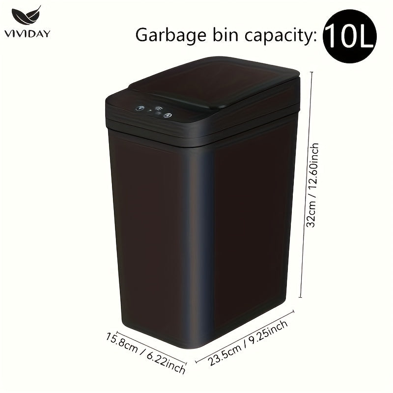 Интеллектуальный автоматический мусорный бак на 10 л для домашнего использования с сенсором бесконтактной крышки