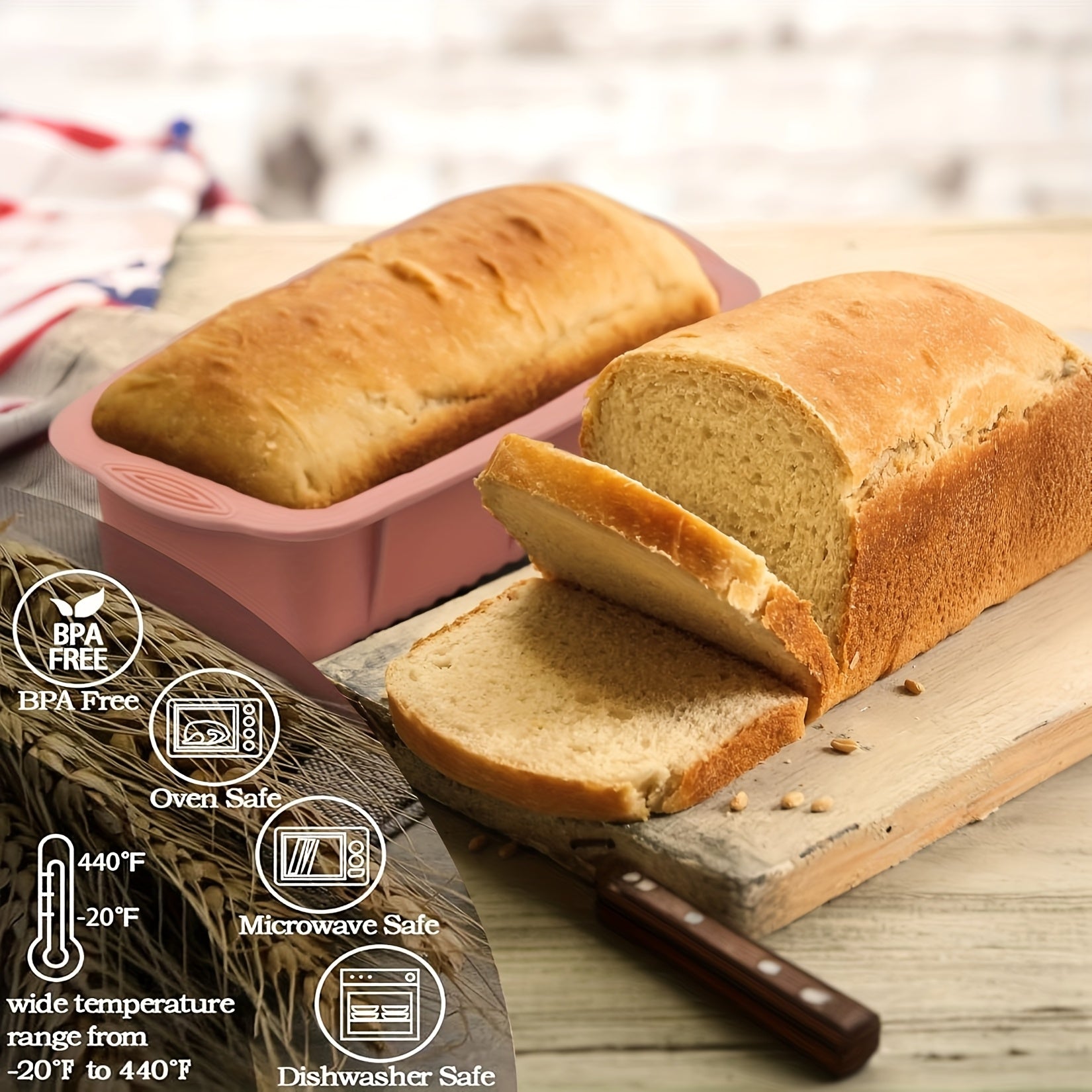 Food-Safe Silicone Baking Mold for Bread, Cheesecakes, Pastries