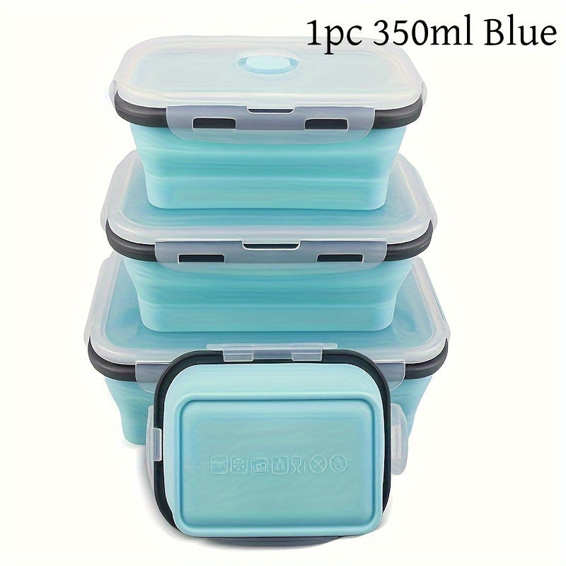 Collapsible Silicone Food Storage Containers BPA-Free Microwave Freezer Safe Kitchen Organization