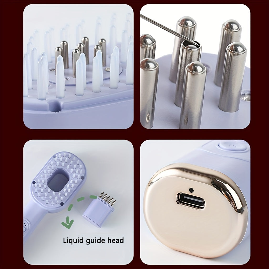 USB quvvatlangan aqlli bosh massaj qiluvchi taroq, yog'ni nazorat qilish va qichishishni bartaraf etish uchun qayta zaryadlanadigan va ko'p funksiyali, mustahkam ABS TPU materialidan tayyorlangan.