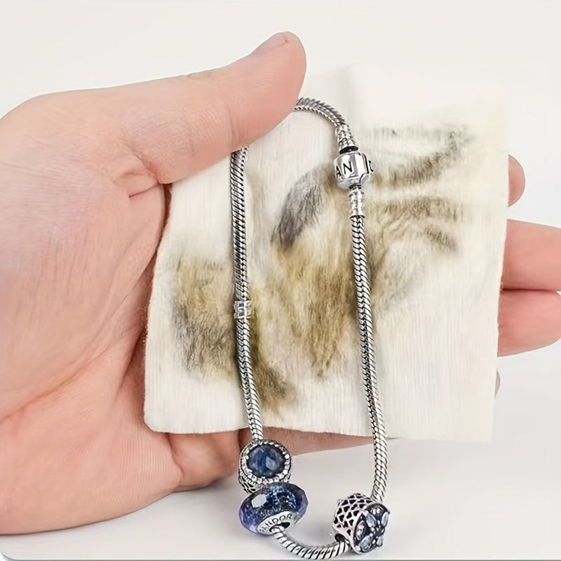 10Pcs Jewelry Polishing Cloth for Silver Necklace Ring Bracelet Cleaning