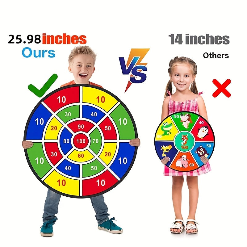 12-Piece Sticky Dart Board Game Set Indoor Outdoor Family Party Toy