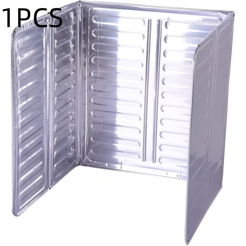 Protector de salpicaduras de aceite para estufa de cocina de aluminio, plegable, anti-salpicaduras para cocina de gas