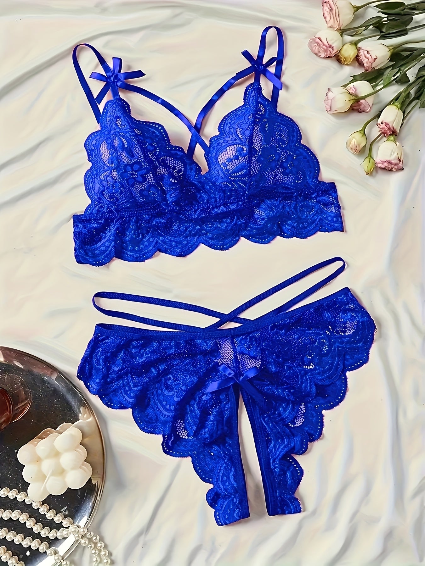 Women's Floral Lace Lingerie Set Sexy Underwear for Women