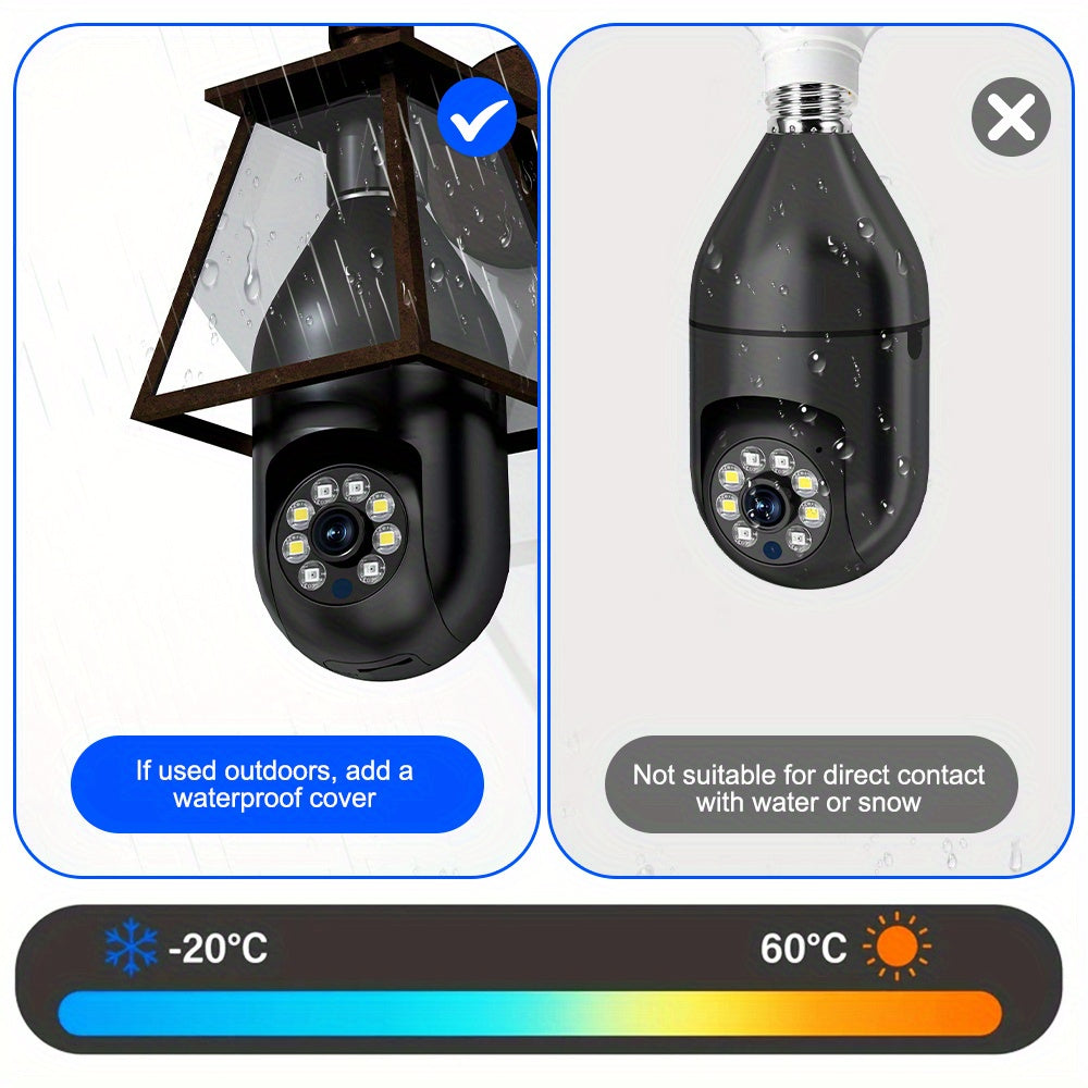 Smartfonlar va Wi-Fi bilan mos keladigan uy kuzatuv tizimi, tungi ko'rish, 355° pan-tilt imkoniyati, ikki tomonlama audio va 2MP rezolyutsiyaga ega 1080P HD WiFi xavfsizlik kamerasi bilan. Ushbu kamera USB orqali quvvatlanadi va talab qilinmaydi.
